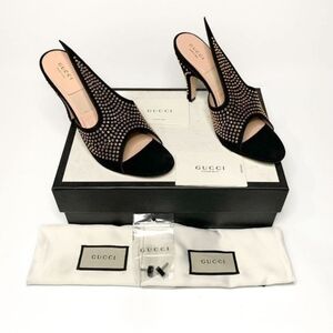 Gucci Fedra Crystal Embellished High Heel Mules